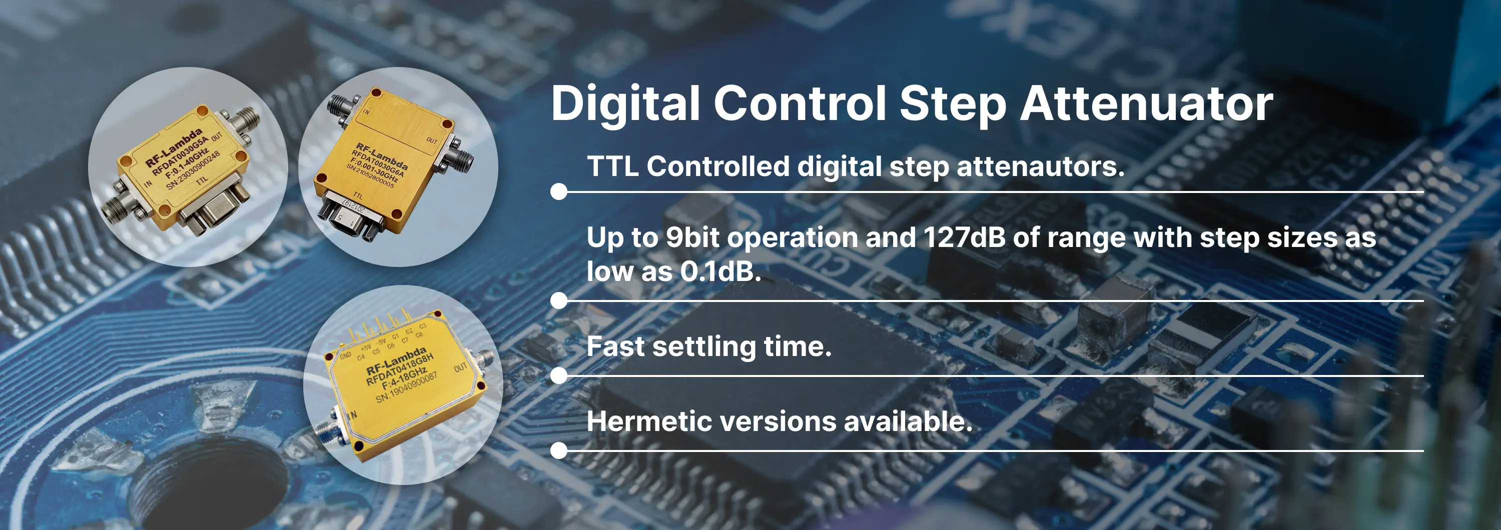 Digital Control Step Attenuator Banner