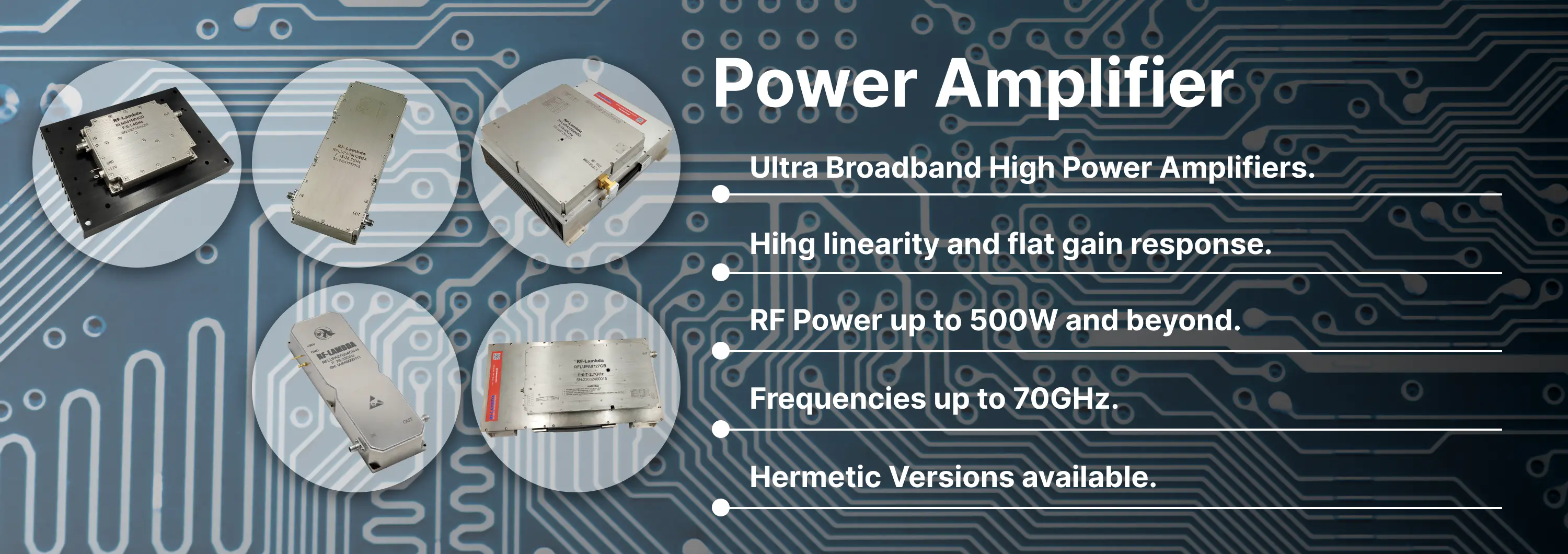 Power Amplifier (DC Powered) Banner