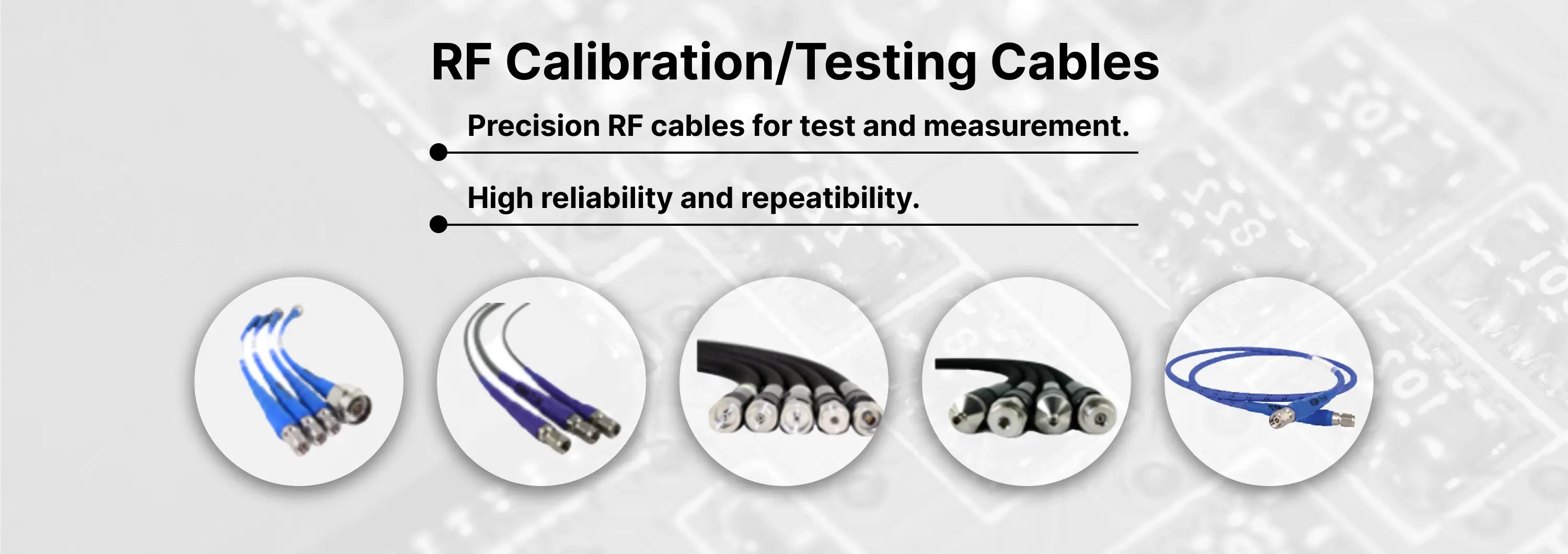 RF Calibration/Testing Cables Banner